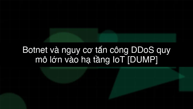 Botnet và nguy cơ tấn công DDoS quy mô lớn vào hạ tầng IoT data dump