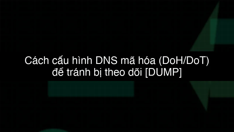 Cách cấu hình DNS mã hóa (DoH/DoT) để tránh bị theo dõi data dump