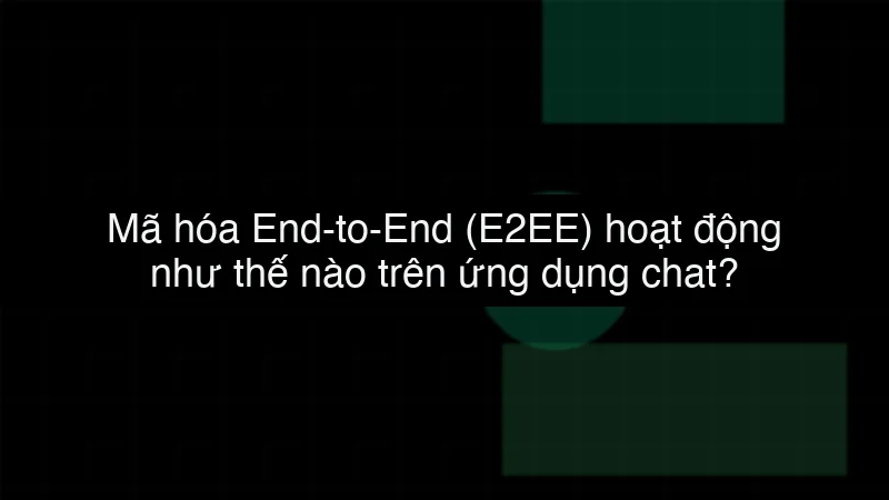 Mã hóa End-to-End (E2EE) hoạt động như thế nào trên ứng dụng chat?