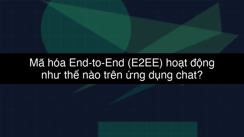 Mã hóa End-to-End (E2EE) hoạt động như thế nào trên ứng dụng chat? data dump