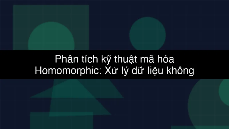 Phân tích kỹ thuật mã hóa Homomorphic: Xử lý dữ liệu không cần giải mã