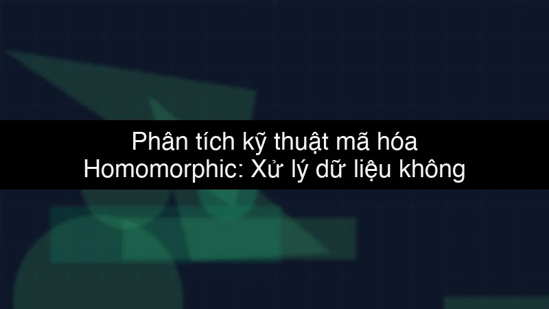 Phân tích kỹ thuật mã hóa Homomorphic: Xử lý dữ liệu không cần giải mã data dump
