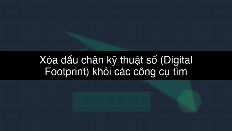 Xóa dấu chân kỹ thuật số (Digital Footprint) khỏi các công cụ tìm kiếm