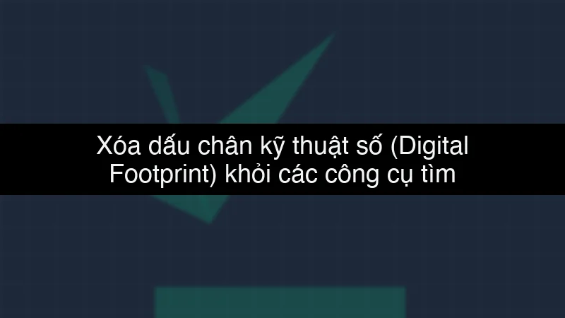 Xóa dấu chân kỹ thuật số (Digital Footprint) khỏi các công cụ tìm kiếm data dump
